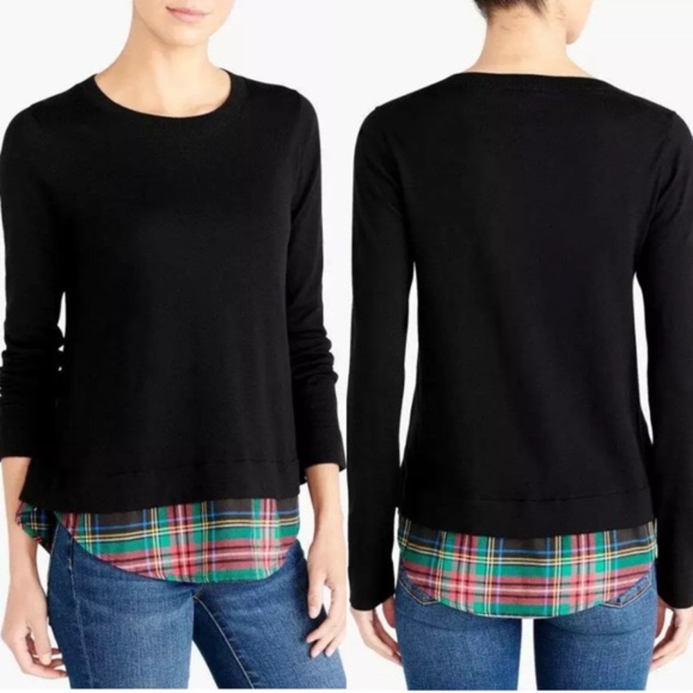 J. Crew Mercantile Flannel Plaid Sweater